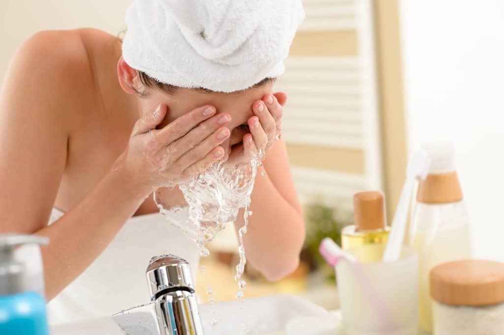 Wash your face gently: